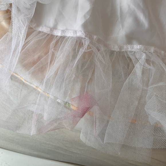 Vintage Yellow Floral Strapless Garden Party Dress M - Picture 14 of 14